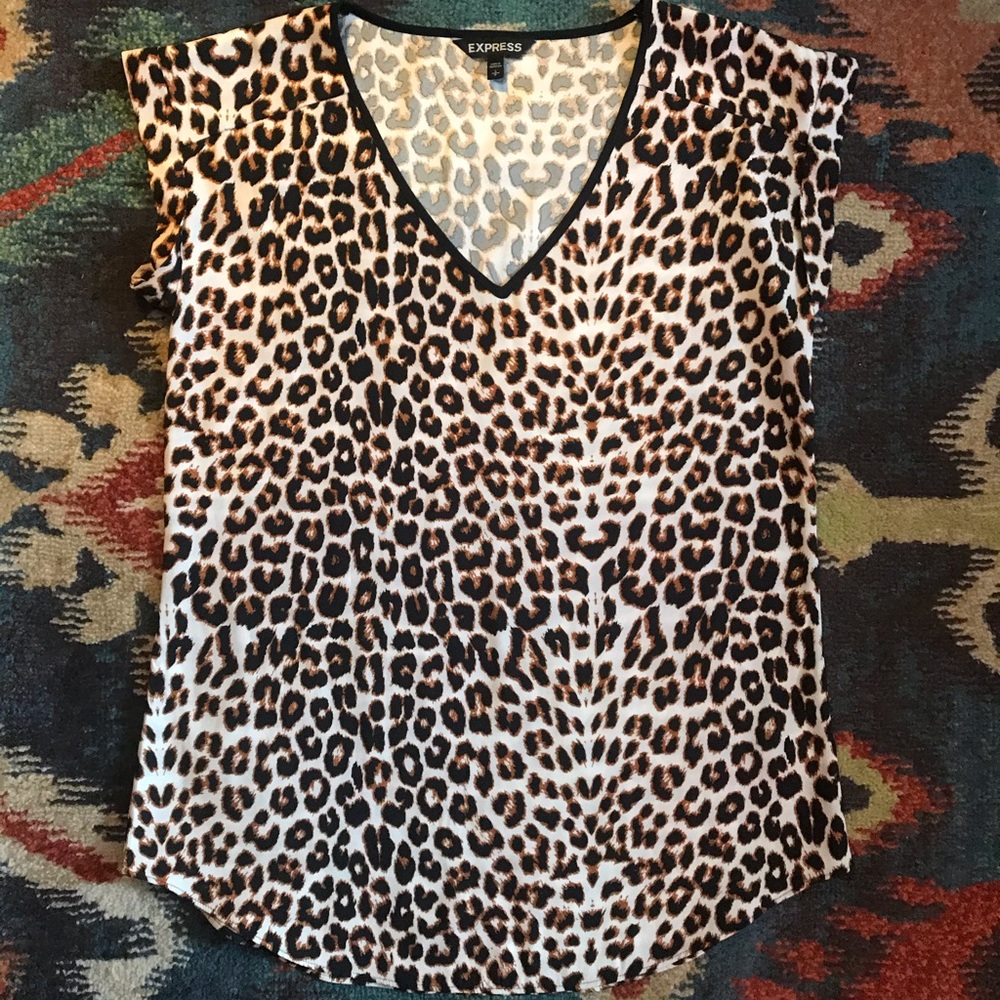 Express Leopard Print Top